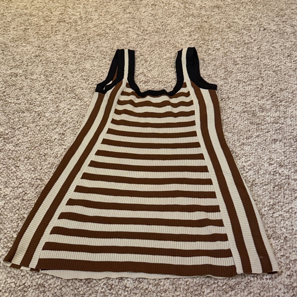 VRG GIRL Striped Sleeveless Knit Dress